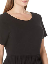 Load image into Gallery viewer, Amazon Essentials Women's Short-Sleeve Waisted Maxi Dress, Black, M

