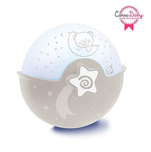 Load image into Gallery viewer, Infantino Soothing Light and Projector - Clip-on Crib Night Light with Grow-With-Me Design, Starry Night Projector and Tabletop Light with Built-in Melodies and Sound Sensors
