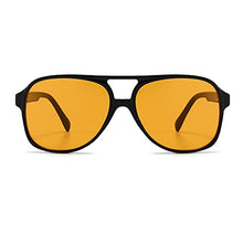 Load image into Gallery viewer, Long Keeper Retro Polarised Sunglasses for Women Men Oversize Vintage 70s Pilot Sunglasses, Large Square Frame Double Bridge Retro Glasses Anti UV
