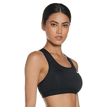 Load image into Gallery viewer, NIKE Med Band Bra Non Pad Sports Bra - Black/(White), M
