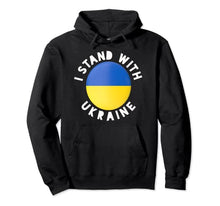 Load image into Gallery viewer, Support Ukraine | Stand with Ukraine badge Pullover Hoodie
