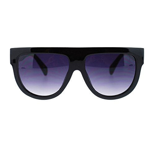 Flat Top Oversized Sunglasses Retro Modern Trendy Fashion black Size: 5 5/8