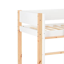 Load image into Gallery viewer, 3 FT Children Single Bed Loft Bed, Kids Storage Bed with Movable Cabinet, Children Bed with Solid Pine Wood, Ideal for Any Bedroom, 90 x 190 cm, White, 2021 New【UK Fast Delivery】
