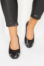 Load image into Gallery viewer, Yours - Black Ballerina Pumps in Extra Wide Fit - Women&#39;s
