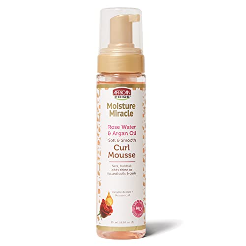AFRICAN PRIDE Moisture Miracle Rose Water & Argan Oil Soft & Smooth Curl Mousse