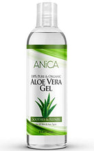 Load image into Gallery viewer, Aloe Vera Gel by Anica | Natural &amp; Pure Skin &amp; Hair Moisturiser | Great For Sun Burns, Dandruff, Eczema, Razor Bumps, Cuts, Rashes, Wrinkles, Scars, Acne, Nails | Organic, Cold Pressed &amp; Cruelty Free
