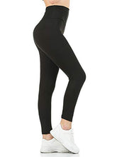 Load image into Gallery viewer, Gnpolo Womens Black High Waisted Leggings Plus Size Soft Tight Slim Tummy Control Yoga Pants
