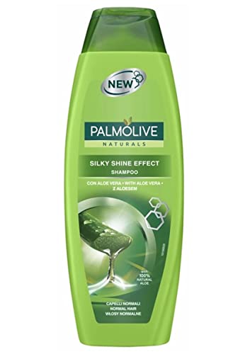 6 x Palmolive naturals “silky shine effect” shampoo (aloe vera) for all hair types, 350 ml.