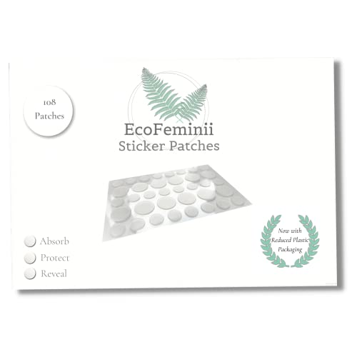 EcoFeminii Targeted Spot & Blemish Repair Acne Sticker Patches-108 Count/3 Sheets-Absorbing Hydrocolloid Dots-Effective on Oily & Combination Skin-Transparent Remedy for Pimples & Whiteheads