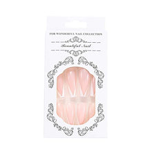 Load image into Gallery viewer, Brishow Coffin Long False Nails Fake Nails Pink Ballerina Acrylic Press on Nails Full Cover Stick on Nails 24pcs for Women and Girls
