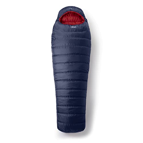 Rab Ascent 500 Mummy Sleeping Bag Mid-Weight Down Filled Warm Sleeping Bag Mild to Moderate Conditions Walking, Camping, Hiking, Mountain Use