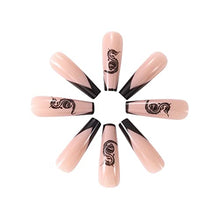 Load image into Gallery viewer, Brishow Coffin False Nails Long Fake Nails Dragon Press on Nails Bellarina Acrylic Stick on Nails 24pcs for Women and Girls
