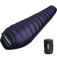 Load image into Gallery viewer, LMR Outdoors Ultralight Mummy Down Sleeping Bag for camping with Compression Sack (Black)
