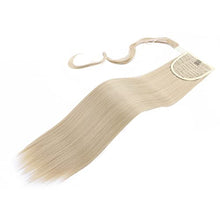 Load image into Gallery viewer, S-noilite® Trendy 26&quot;(66cm) Straight Ash Blonde mix Bleach Blonde Wrap Around Ponytail Clip in Hair Extension Strap Pony Tail Long Popluar Style

