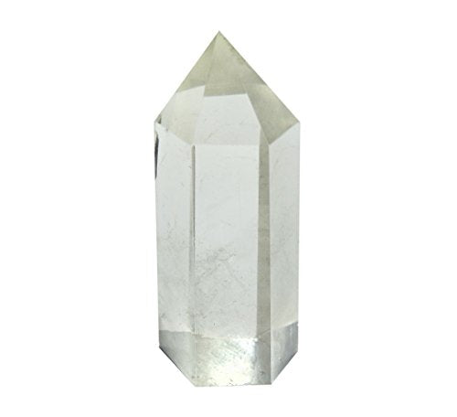 Healing Stone Wand of Clear Quartz Crystal Pointed & Faceted Prism Bar for Reiki Chakra Meditation Therapy Deco