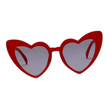 Load image into Gallery viewer, Milageto Heart Shaped Sunglasses Trendy Retro Style Sun Glasses Eyewear Streetwear - Red, 155x145x70mm
