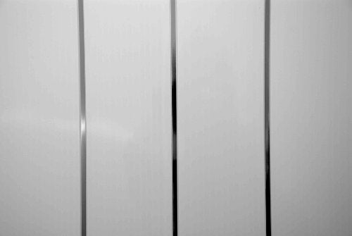 Bathroom Cladding 5mm WALL PANEL & CEILING PANEL WHITE WITH 2 SILVER STRIP ATTACHED Tongue and Grooved Ideal for your bath/shower walls going over tiles and on your ceiling 100% waterproof
