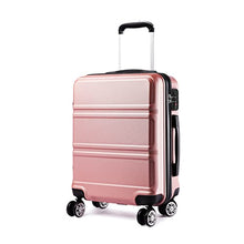 Load image into Gallery viewer, Kono Large 28 Inch Luggage Lightweight ABS Hard Shell Trolley Travel Case with 4 Spinner Wheels Fashion Suitcase (28", Nude)
