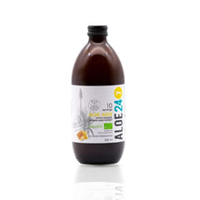 Load image into Gallery viewer, Aloe 24/7 Organic Aloe Vera Juice | Made with Wild Grown Aloe Ferox Leaf Extract | Ginger-Lemon-Honey | 100% Natural Synthetic Additives Free in GLASS BOTTLE | For Healthy Indigestion | 500 ml

