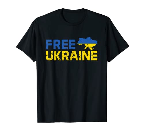Stand with Ukraine Flag Free Ukraine Support Ukraine T-Shirt