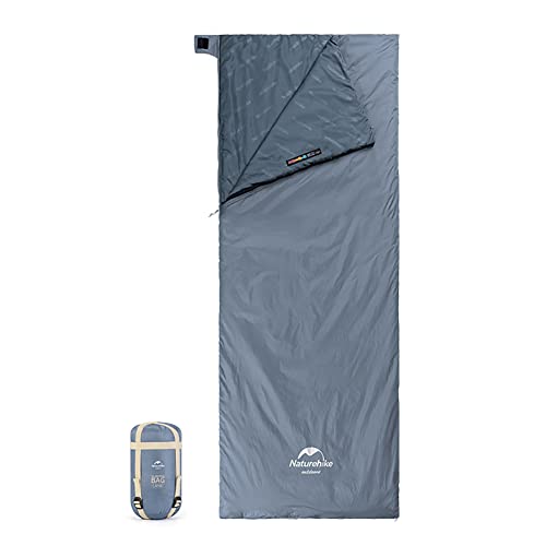 Naturehike Ultralight Cotton Sleeping Bag with Compression Bag Rectangular Warm Sleeping Sack Comfortable and Compact for Camping Hiking Travelling (blue, XL)