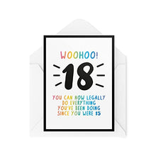 Load image into Gallery viewer, Funny 18th Birthday Cards | You Can Now Legally Do Things Card | For Him Her Banter Joke Novelty 18 Teenager Friend Son Daughter | CBH621
