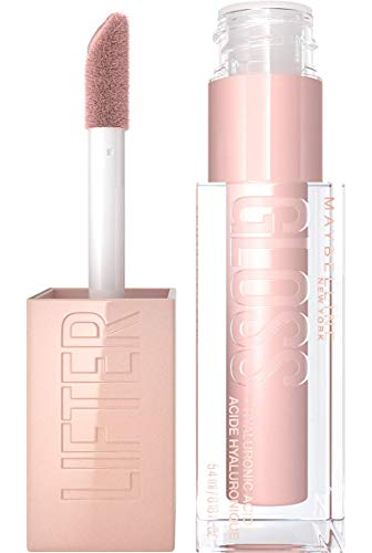 Maybelline New York Lifter Gloss, Plumping & Hydrating Lip Gloss with Hyaluronic Acid, 5.4 ml, Shade: 002, Ice