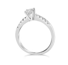 Load image into Gallery viewer, 0.50 carat solitaire white gold diamond ring with large diamonds on the shoulders_P
