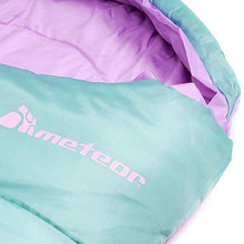 Load image into Gallery viewer, Sleeping Bag Camping Gear Travel Sleep Essential Insulated Warm Lightweight Traveling Hiking Indoor Outdoor All Season Adults Kids Teens Spring Summer Fall YMER ((130+25) x60/40cm, Mint/Pink)
