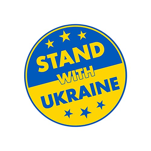 adfafw Ukraine Flag Car Bumper Sticker | PVC Ukraine American Flag Auto Window Stickers | Fuck Putin Save Ukraine U&A Sign Decals, Stop the War, Stop the War