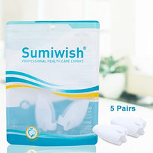 Load image into Gallery viewer, Sumiwish Pinky Toe Separators, 10 Packs of Gel Toe Protectors for Overlapping Toes, Curled Pinky Toes, Little Toe Separators for Friction, Blister-Removable Middle Baffle
