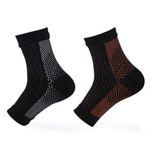 Load image into Gallery viewer, Casiz Dr Sock Soothers， Socks Anti Fatigue Compression Foot Sleeve Support Brace Sock Washes Well, Holds Shape &amp; Better Than a Night Splint Black Size M 1 Pair
