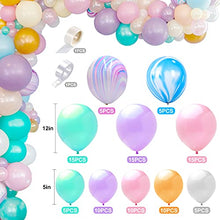 Load image into Gallery viewer, GREMAG Balloons Arch Kit, 100PCS Purple Pink Green Balloon Garland Kit Balloons Arch Kit, Latex Balloons Party Balloons for Birthday Decoration Party Supplies Wedding Party Decoration Supplies
