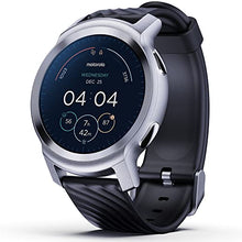Load image into Gallery viewer, Motorola Moto Watch 100 - 42mm Smartwatch with GPS for Men &amp; Women, Up to 14 Day Battery, 24/7 Heart Rate, SpO2, 5ATM Water Resistant, Always-on Display, iOS Android Compatible - Glacier Silver
