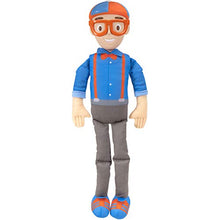Load image into Gallery viewer, Blippi BLP0019 Bendable Plush Doll, 16” Tall Featuring SFX-Squeeze The Belly to Hear Classic catchphrases-Fun, Educational Toys for Babies, Toddlers, and Young Kids
