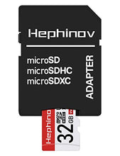 Load image into Gallery viewer, Hephinov 32GB Micro SD Card, MicroSDHC Memory Card Up to 90MB/s(R) + SD Adapter with A1, C10, U1, V10, Full HD, TF Card for Camera, Smartphone, Drone, Dash Cam, Gopro
