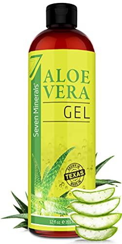 Organic Aloe Vera Gel with 100% Pure Aloe from Freshly Cut Aloe - NO ACRYLATES & CROSSPOLYMERS, so it absorbs rapidly with No sticky residue - Big 355 ml / 12 fl oz