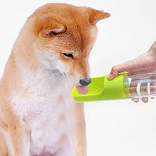 Load image into Gallery viewer, AIFUDA Foldable Pet Water Bottle with Collapsible Dog Bowl 15.2oz/450mL, Pets Water Dispenser Drinking Feeder for Pet Outdoor Walking Hiking Travel
