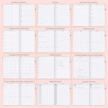 Load image into Gallery viewer, GoGirl Planner PRO - Undated Horizontal Layout Weekly Planner and Organizer + Budgeting and Expense Tracking Pages, Goals Journal &amp; Agenda, 7&quot; x 10&quot; Hardcover, Lasts 1 Year - Rose Gold

