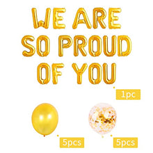 Load image into Gallery viewer, JeVenis Set of 11 We Are So Proud of You Balloon Graduation Banner Congratulations Banner Graduation Party Decorations Graduation Commencement Decoration for College High School
