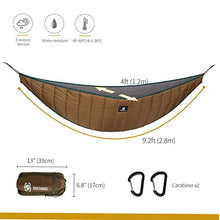 Load image into Gallery viewer, OneTigris Hideout Hammock Underquilt, Full Length Lightweight 4 Season Hammock Gear Underquilt for Hammock Camping Hiking Backpacking Travel Beach Backyard Patio Portable
