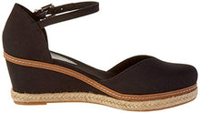 Load image into Gallery viewer, Tommy Hilfiger Women's Basic Closed Toe Mid Wedge Open Sandals, Black (Black Bds), 7 UK
