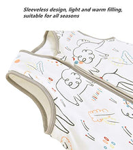 Load image into Gallery viewer, Chilsuessy Toddler Sleeping Bag with Feet 2.5 Tog Baby Sleeping Sack with Legs Pyjamas Infant Walking Cotton Wearable Blankets, Happy Zoo, 80cm/2-3 Years
