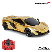 Load image into Gallery viewer, CMJ RC Cars™ McLaren 675LT Officially Licensed Remote Control Car 1:24 Scale Working Lights 2.4Ghz Gold
