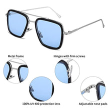 Load image into Gallery viewer, FRIUSATE 2 Pieces Sunglasses Retro Vintage Sunglasses Square Metal Frame Sunglasses UV400 Sunglasses for Women Men
