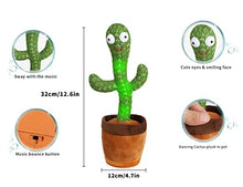 Load image into Gallery viewer, XQCLTD Dancing Cactus, Singing Cactus, Talking Cactus Toy, That Repeating What You Say Glow Sing and Dance, Perfect Gifts for Children Family and Friends
