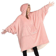 Load image into Gallery viewer, THE COMFY Original | Oversized Microfiber &amp; Sherpa Wearable Blanket, Seen On Shark Tank, One Size for All (Blush)
