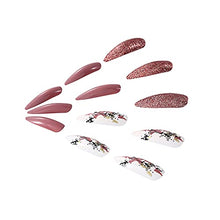 Load image into Gallery viewer, Brishow Coffin False Nails Short Fake Nails Glitter Press on Nails Bellarina Acrylic Stick on Nails 24pcs for Women and Girls

