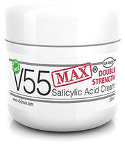 Load image into Gallery viewer, V55 MAX Double Strength Salicylic Acid Cream for Spots Blackheads Milia Blemishes Problem Skin Suitable and Safe for Those Prone to Acne - Paraben and Cruelty Free - 50ML
