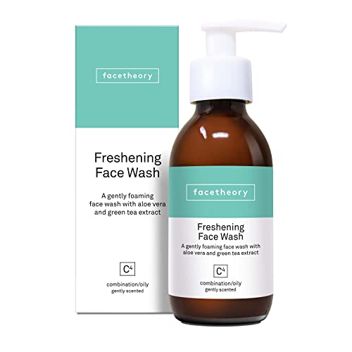 Facetheory Freshening Face Wash C4 with Aloe Vera and Green Tea Extract | Vegan & Cruelty-Free | Made in UK | 140ml
